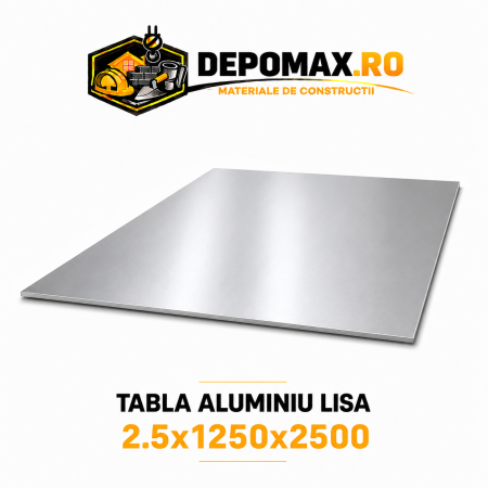 Tabla aluminiu lisa 2.5mm, 1250x2500mm (1050A)